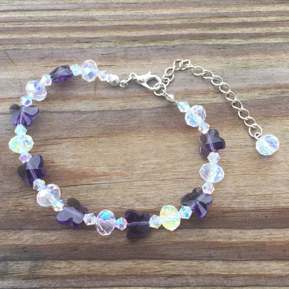 SOLD💲Butterfly Crystal Bracelet Austrian Crystals - Picture 1 of 6